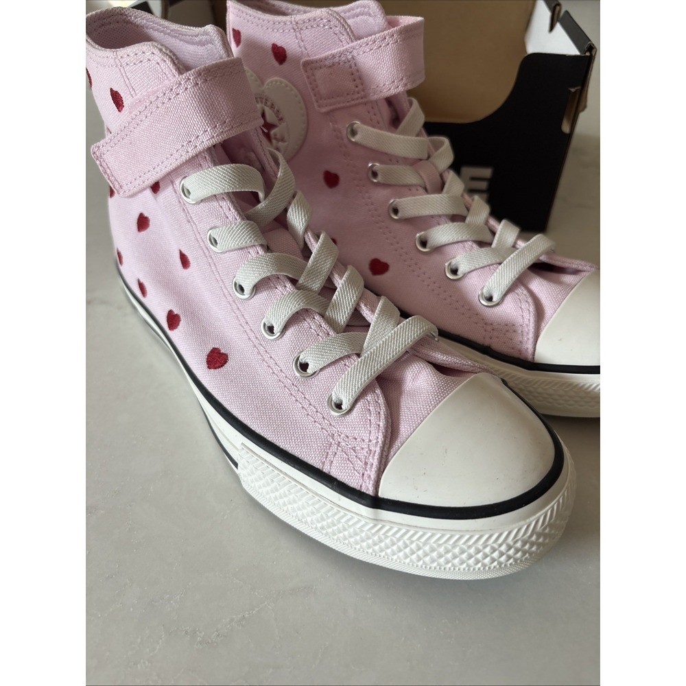 Girls 3 Sneakers Converse Chuck Taylor All Star Valentine's Day High Top Hearts